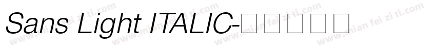 Sans Light ITALIC字体转换